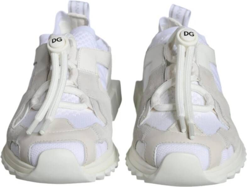 Dolce & Gabbana Gegroefde Zool Trekking Sneakers White Dames