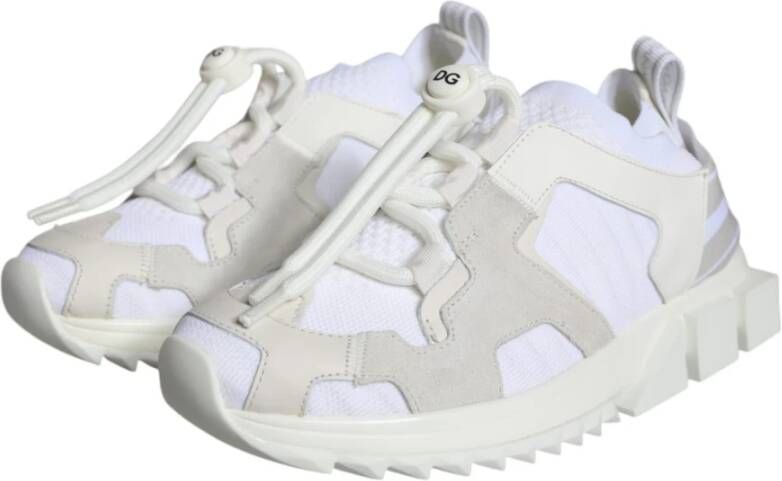 Dolce & Gabbana Gegroefde Zool Trekking Sneakers White Dames