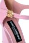 Dolce & Gabbana Gehakte leren sandalen met Keira-patroon Pink Dames - Thumbnail 4