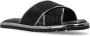 Dolce & Gabbana Gekruiste Banden Schapenvacht Slippers Black Heren - Thumbnail 3