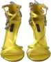 Dolce & Gabbana Gele Butterfly Applique Stiletto Sandalen Yellow Dames - Thumbnail 3