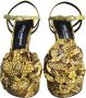 Dolce & Gabbana Gele exotische leren enkelband hakken sandalen schoenen Multicolor Dames - Thumbnail 2