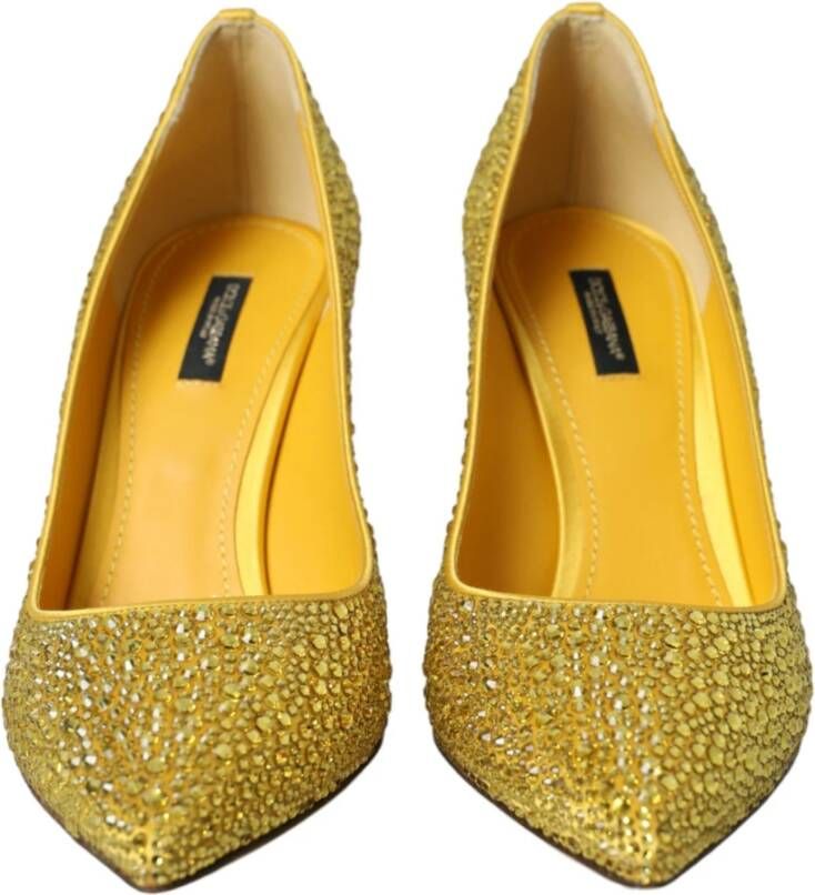 Dolce & Gabbana Gele Kristal Hakken Pumps Schoenen Yellow Dames