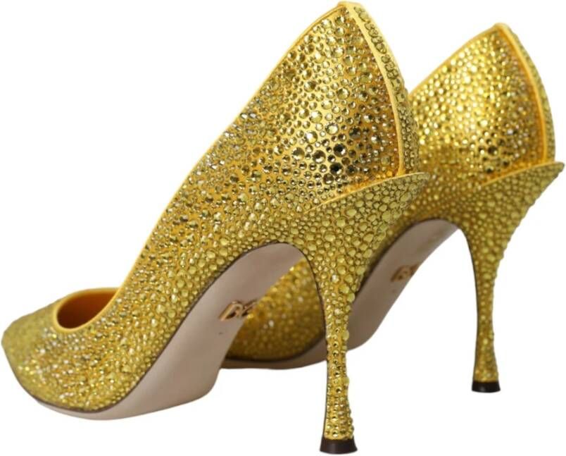 Dolce & Gabbana Gele Kristal Hakken Pumps Schoenen Yellow Dames