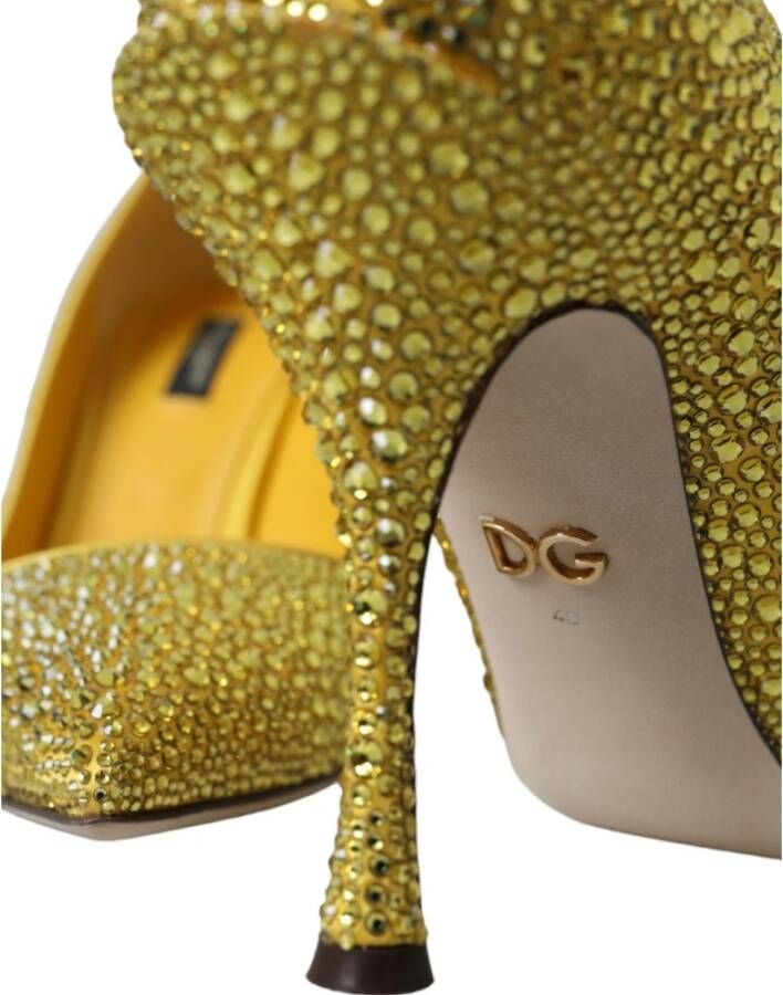 Dolce & Gabbana Gele Kristal Hakken Pumps Schoenen Yellow Dames