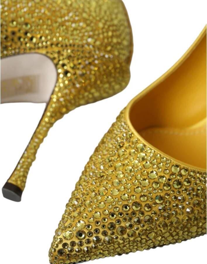 Dolce & Gabbana Gele Kristal Hakken Pumps Schoenen Yellow Dames