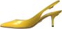 Dolce & Gabbana Gele Leren Slingback Hakken Schoenen Yellow Dames - Thumbnail 5