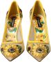 Dolce & Gabbana Gele Zonnebloem Mesh Hakken Pumps Schoenen Yellow Dames - Thumbnail 2