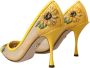 Dolce & Gabbana Gele Zonnebloem Mesh Hakken Pumps Schoenen Yellow Dames - Thumbnail 4