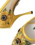 Dolce & Gabbana Gele Zonnebloem Mesh Hakken Pumps Schoenen Yellow Dames - Thumbnail 8