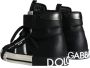 Dolce & Gabbana Geperforeerde hoge sneakers met logo Black Heren - Thumbnail 4