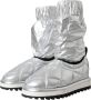 Dolce & Gabbana Zilver Metallic Logo Patch Mid-Calf Laarzen Gray - Thumbnail 9