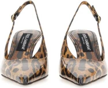 Dolce & Gabbana Gevlekte Print Leren Slingback Pumps Multicolor Dames