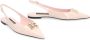 Dolce & Gabbana Gouden Metalen Logo Slingback Ballet Flats Pink Dames - Thumbnail 4