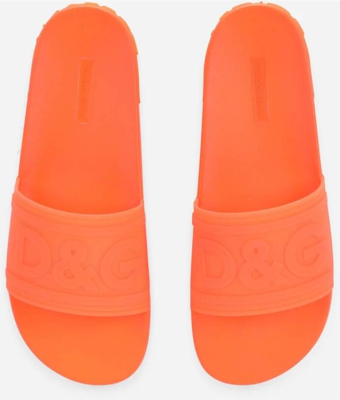 Dolce & Gabbana Glijd in stijl met deze hoogwaardige sliders Orange Heren