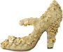 Dolce & Gabbana Gouden Bloemen Kristal Versierde Pumps Yellow Dames - Thumbnail 14