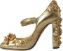 Dolce & Gabbana Gouden Kristal Mary Janes Pumps Schoenen Yellow Dames - Thumbnail 13