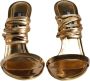 Dolce & Gabbana Gouden Hoge Sandalen Striksluiting Yellow Dames - Thumbnail 3