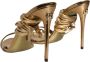 Dolce & Gabbana Gouden Hoge Sandalen Striksluiting Yellow Dames - Thumbnail 5