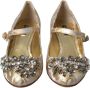 Dolce & Gabbana Gouden Jacquard Mary Janes Pumps Schoenen Yellow Dames - Thumbnail 2