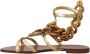 Dolce & Gabbana Hart & Ketting Gladiator Platte Sandalen Beige Dames - Thumbnail 7