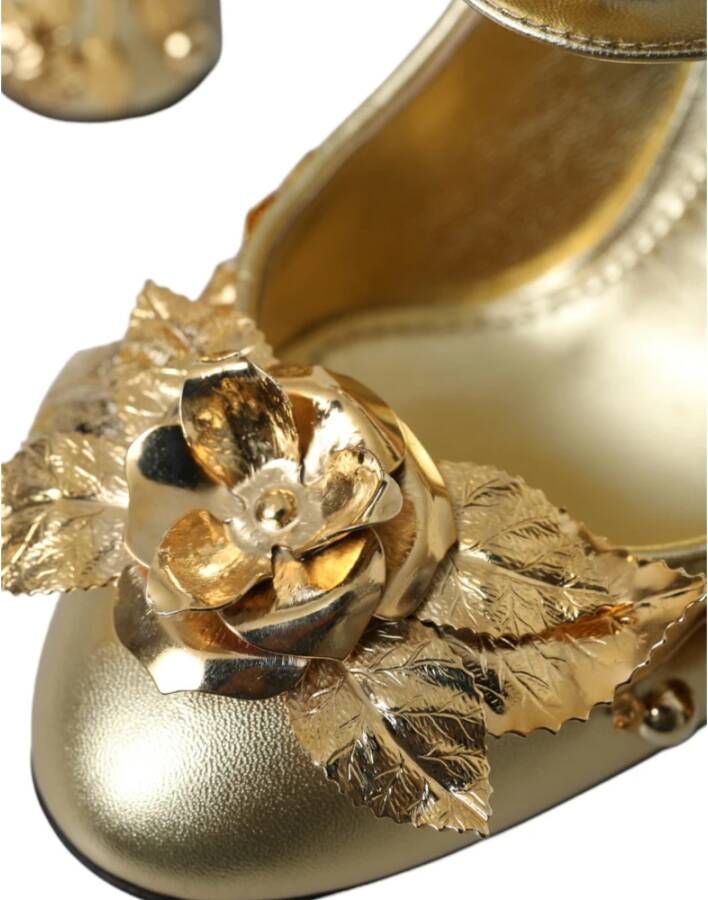 Dolce & Gabbana Gouden Kristal Mary Janes Pumps Schoenen Yellow Dames