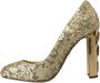 Dolce & Gabbana Gouden Kristal Pailletten Hakken Pumps Yellow Dames - Thumbnail 11