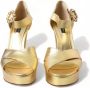Dolce & Gabbana Gouden Kristal Platform Sandalen Yellow Dames - Thumbnail 2