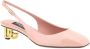 Dolce & Gabbana Gouden Logo Hak Leren Pumps Pink Dames - Thumbnail 8