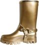 Dolce & Gabbana Gouden metallic PVC regenlaarzen Yellow Dames - Thumbnail 7