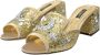 Dolce & Gabbana Gouden Pailletten Leren Hakken Sandalen Yellow Dames - Thumbnail 3