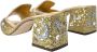 Dolce & Gabbana Gouden Pailletten Leren Hakken Sandalen Yellow Dames - Thumbnail 4