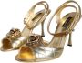 Dolce & Gabbana Gouden Stiletto Hakken Sandalen Yellow Dames - Thumbnail 3