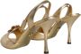 Dolce & Gabbana Gouden Stiletto Hakken Sandalen Yellow Dames - Thumbnail 4