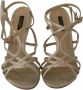 Dolce & Gabbana Gouden Zijden Enkelband Sandalen Yellow Dames - Thumbnail 4