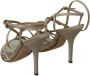 Dolce & Gabbana Gouden Zijden Enkelband Sandalen Yellow Dames - Thumbnail 5