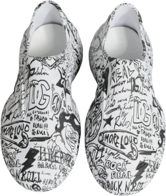 Dolce & Gabbana Graffiti Print Low Top Sneakers Multicolor Heren