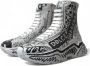 Dolce & Gabbana Luxe Graffiti Print Mid Top Sneakers White Heren - Thumbnail 5