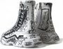 Dolce & Gabbana Luxe Graffiti Print Mid Top Sneakers White Heren - Thumbnail 6