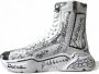 Dolce & Gabbana Luxe Graffiti Print Mid Top Sneakers White Heren - Thumbnail 7
