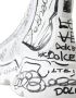 Dolce & Gabbana Luxe Graffiti Print Mid Top Sneakers White Heren - Thumbnail 9