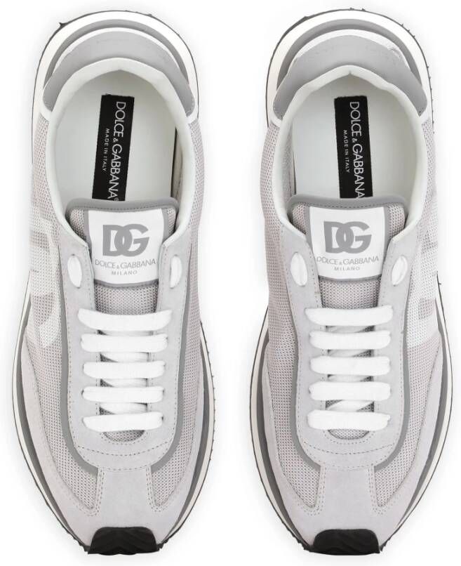 Dolce & Gabbana Grijze en witte sneakers Gray Heren