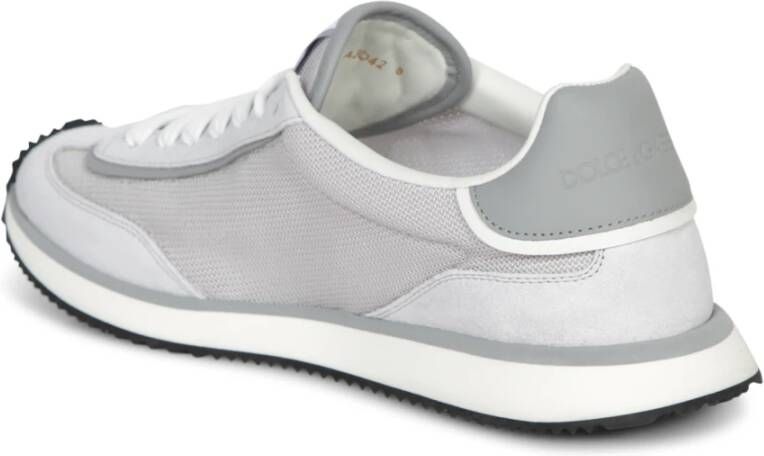 Dolce & Gabbana Grijze Mesh Sneakers Aw24 Gray Heren