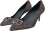 Dolce & Gabbana Grijze Suede Bellucci Hakken Pumps Gray Dames - Thumbnail 3