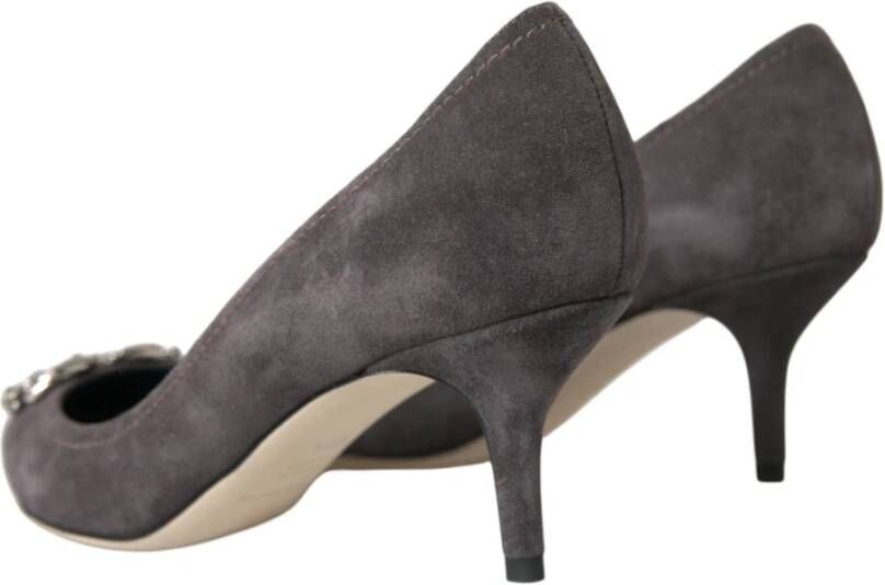 Dolce & Gabbana Grijze Suede Bellucci Hakken Pumps Gray Dames