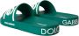 Dolce & Gabbana Groen Wit Rubber Strand Sandalen Green Heren - Thumbnail 4