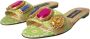 Dolce & Gabbana Groene Kristal Jacquard Slingback Sandalen Multicolor Dames - Thumbnail 3