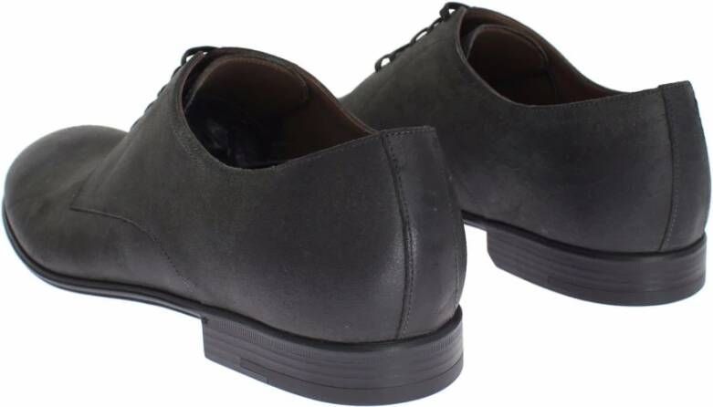 Dolce & Gabbana Groene Leren Formele Derby Schoenen Black Heren