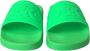 Dolce & Gabbana Groene Leren Slides Sandalen Strandkleding Schoenen Green Heren - Thumbnail 2