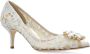 Dolce & Gabbana Witte Taormina Pumps met Kristallen Beige Dames - Thumbnail 4